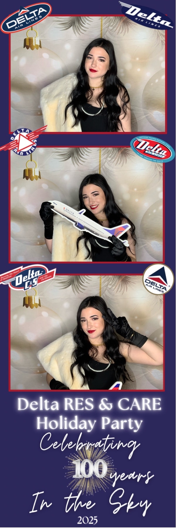 Delta RES & CARE Holiday Party glamorous guest photo booth collage